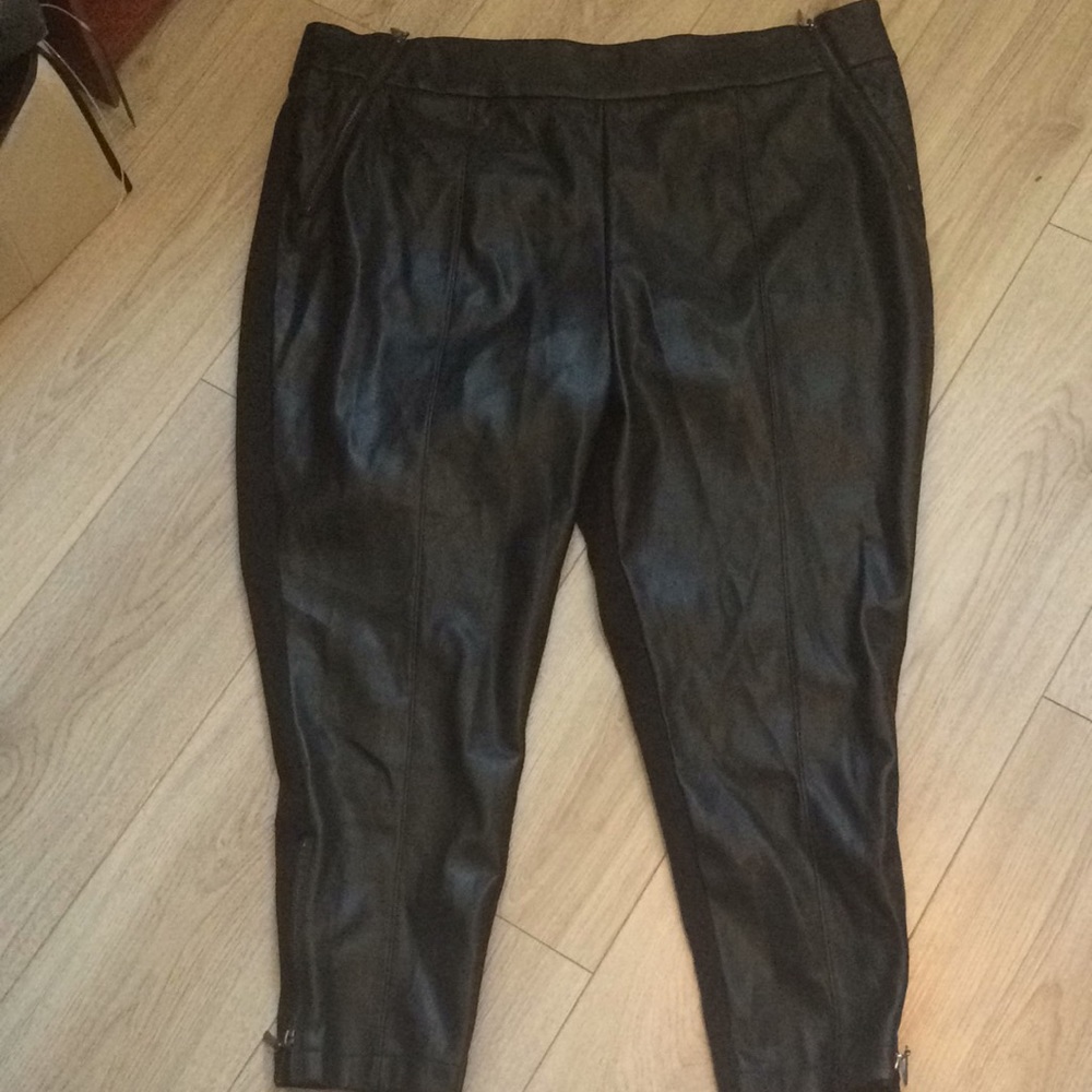 Melissa McCarthy Faux Leather Leggings, size 3x